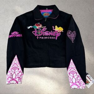 VTG JH Design Jeff Hamilton Disney Princess Nascar Jacket Adult M NWT Racing